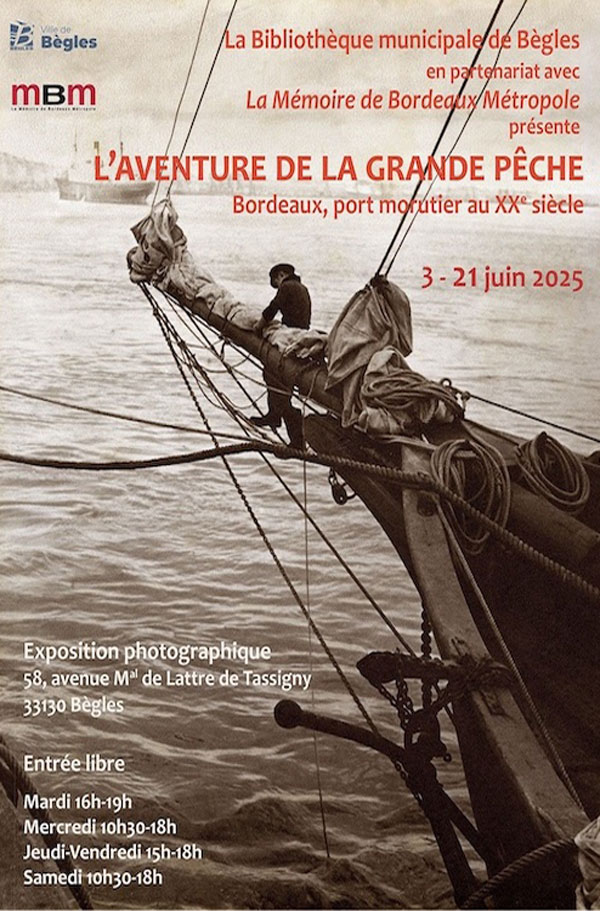 Affiche de l'exposition de l'aventure de la grande pêche au XXe siècle Affiche de l'exposition de l'aventure de la grande pêche au XXe siècle