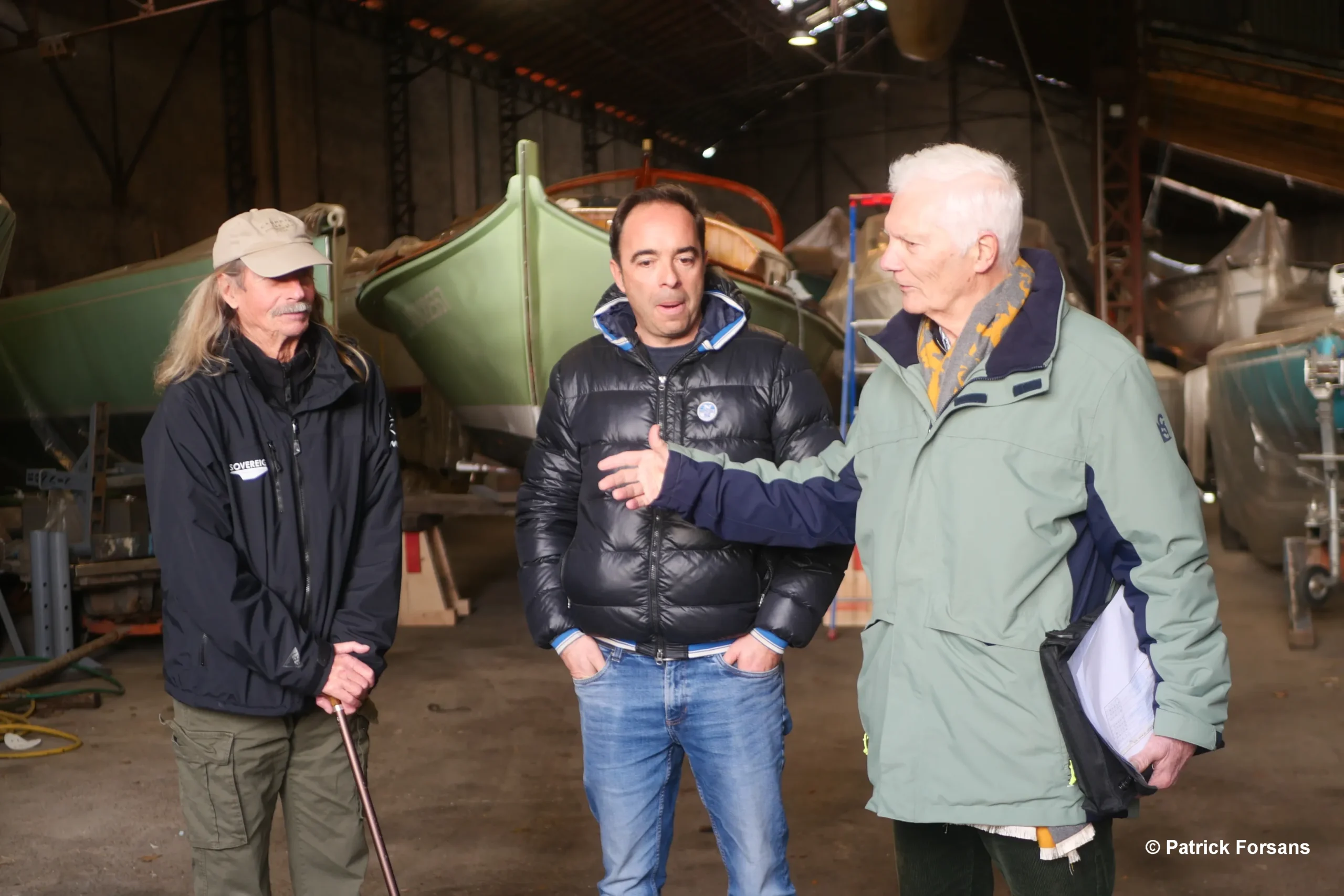 Au centre, Alexis Bonnin, à sa droite Alain Lefrais de la commission maritime 