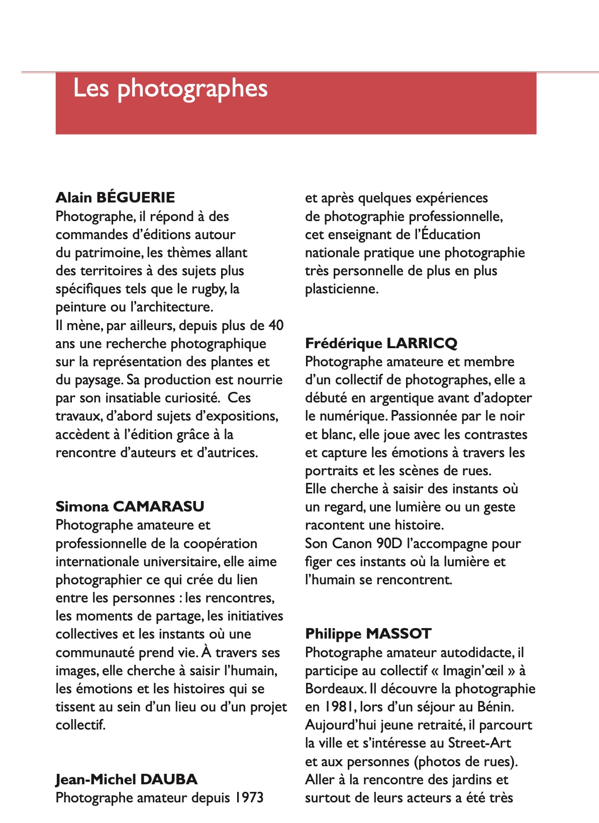Photographes Salon